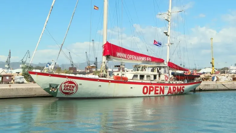 El barco Astral, de Open Arms, durante una parada en Cádiz.