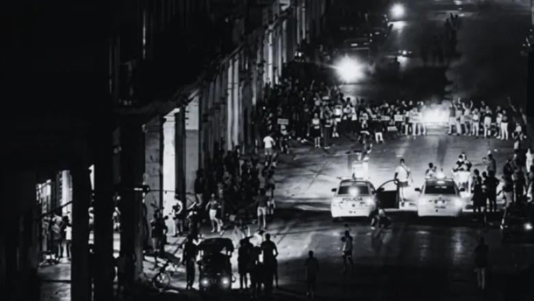 Acción policial durante una protesta en La Habana.