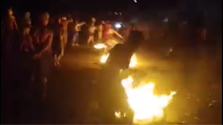 Protesta y quema de basura en Artemisa.