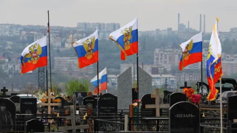 Cementerio de soldados rusos en las afueras de Donetsk.