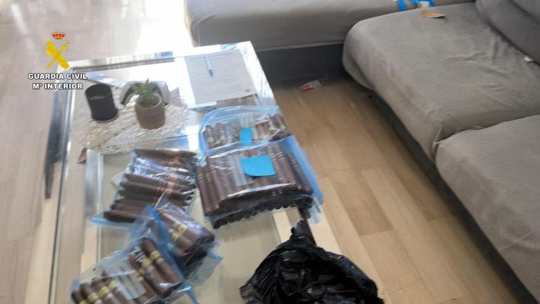Tabacos falsos incautados en Valencia.