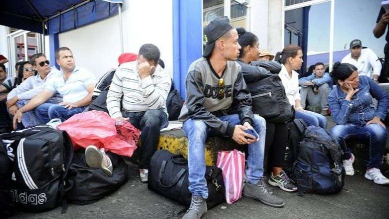 Migrantes cubanos en Centroamérica.
