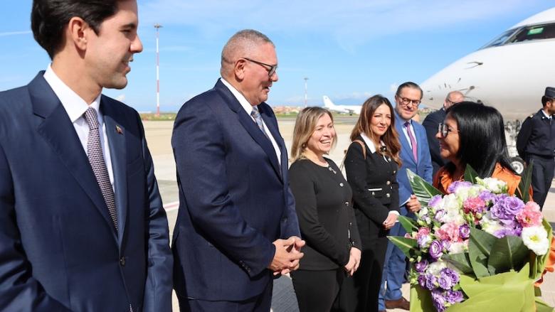 Delcy Rodríguez a su llegada a Roma para foro de la FAO.
