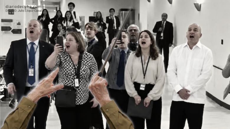 Ilustración: Miembros de la delegación del régimen de Cuba en la ONU.