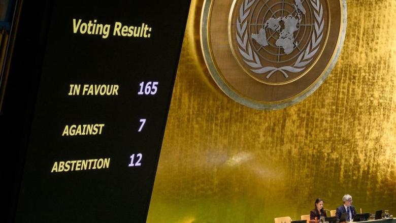 Votación sobre el embargo en la ONU.