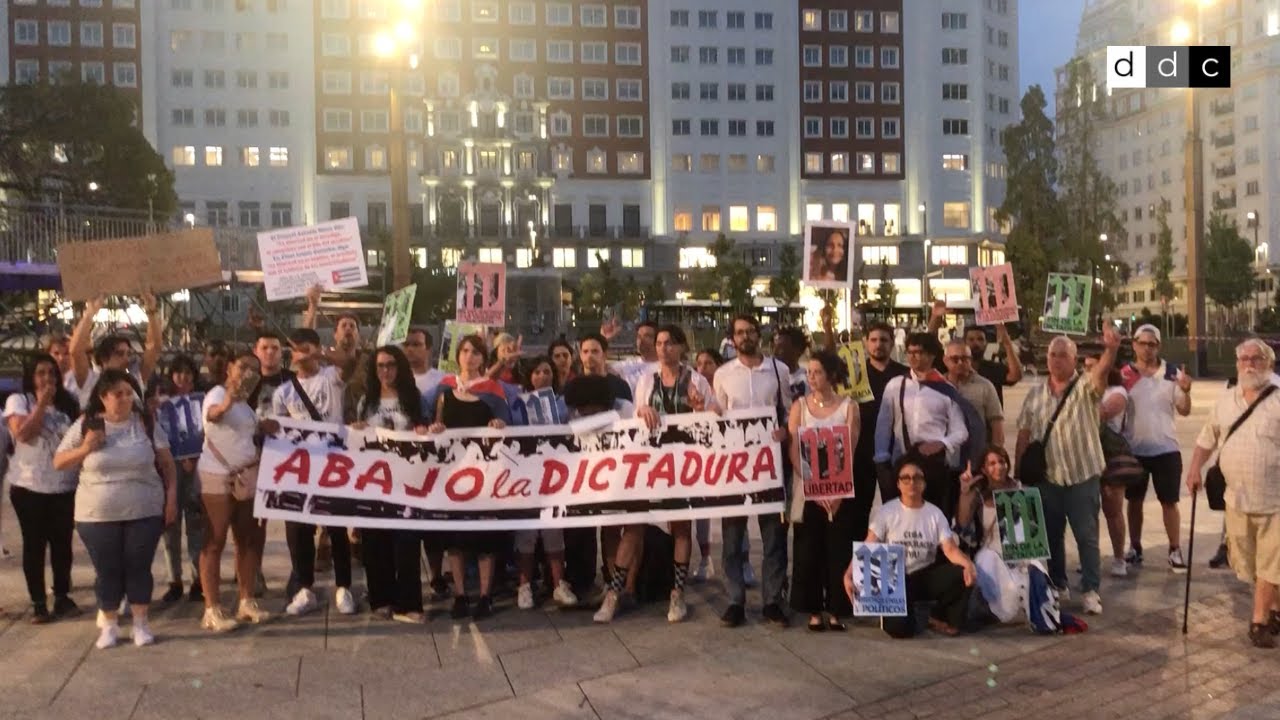 Al Cumplirse Un Año Del #11JCuba, Exiliados Cubanos En Madrid Denuncian ...